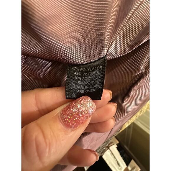 VINTAGE Metallic Zebra Animal Print Full Zip Mob Wife Blazer Jacket Size 10 - Picture 16 of 16